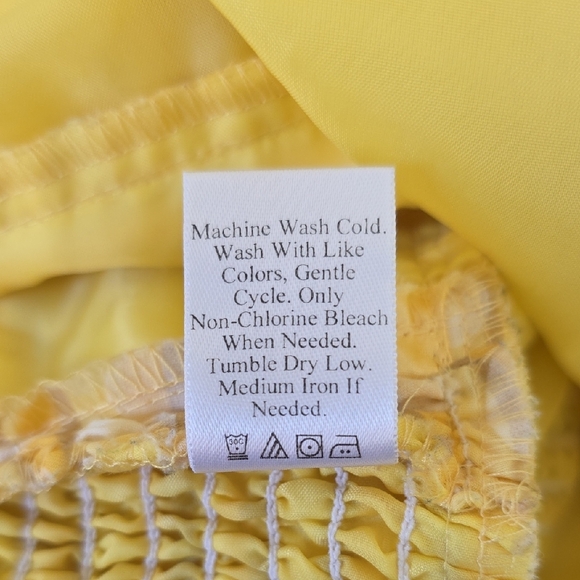 Coldwater Creek Yellow and White Polka Dot Dress. Size 14 - Picture 10 of 10